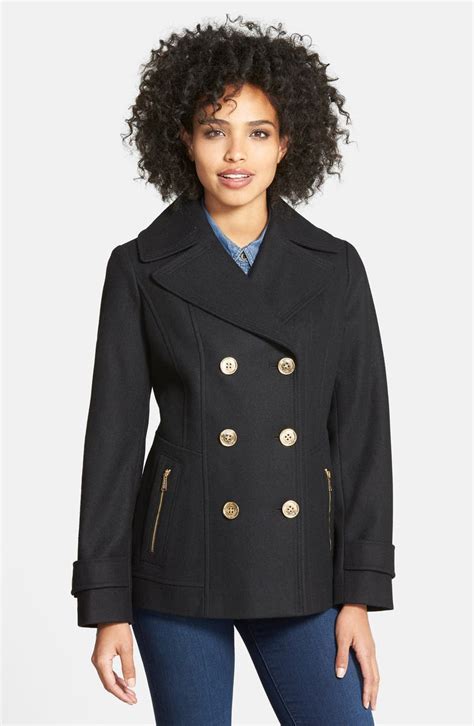 wool blend peacoat michael kors